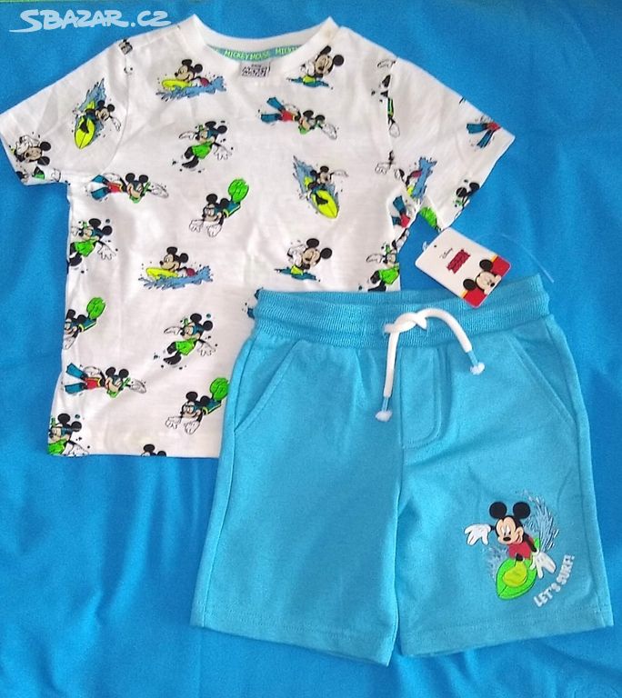 Nový Disney Micky Mouse letní bílé tričko kraťasy
