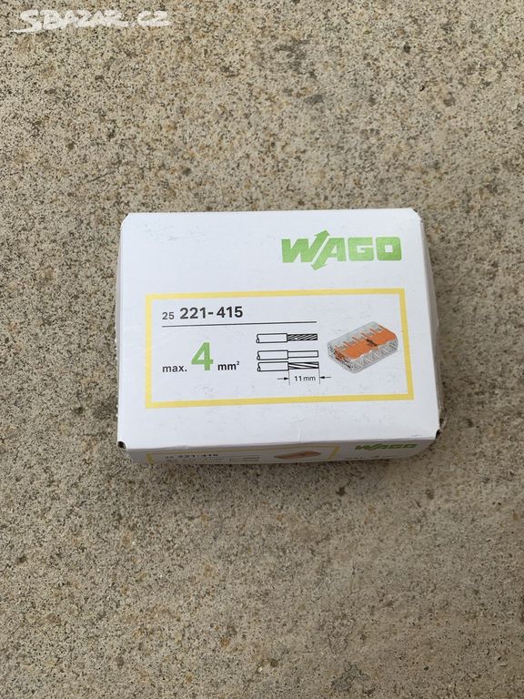 Svorka WAGO 221-415 5x4 s páčkou - 25ks
