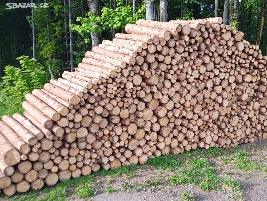 Palivové dřevo v metrovkách - měkké 100cm polena