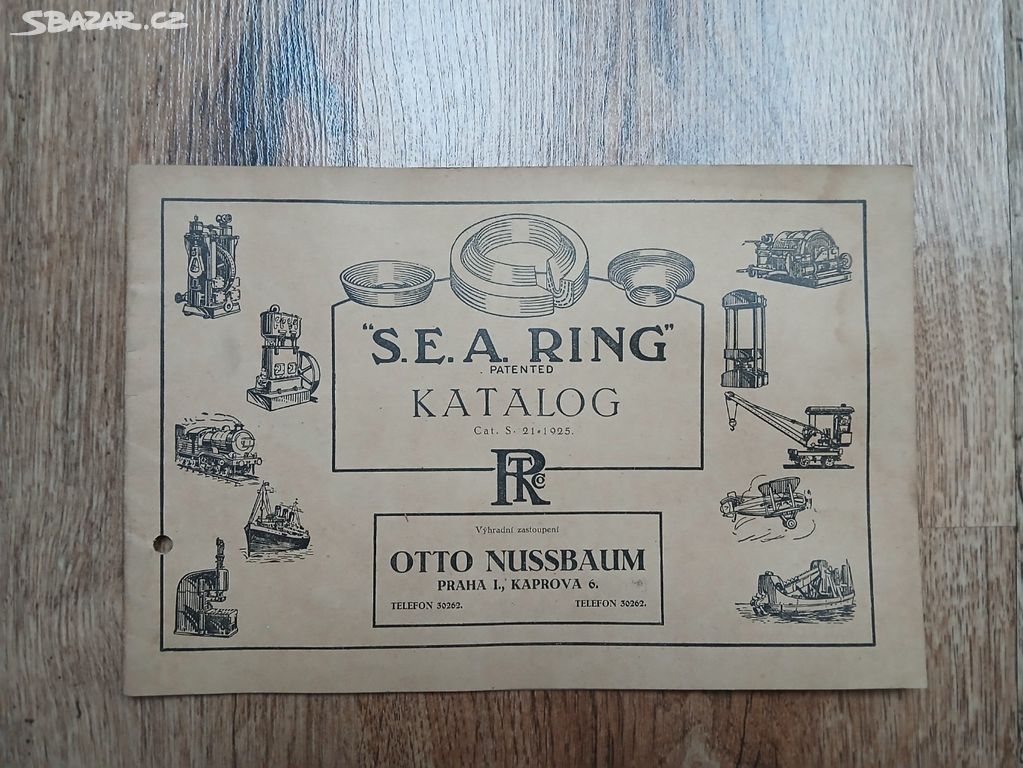 starý katalog firmy SEA Ring, Nussbaum, Praha