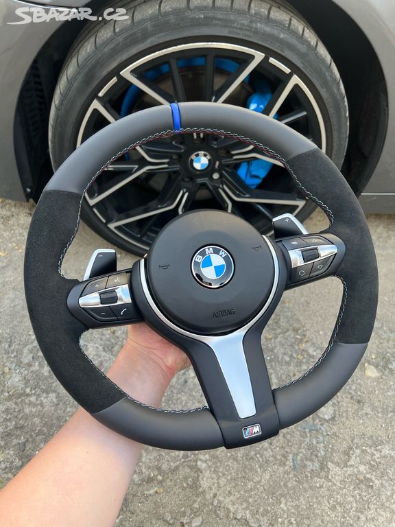 BMW F10 M nový volant, kůže+alcantara vč. airbagu