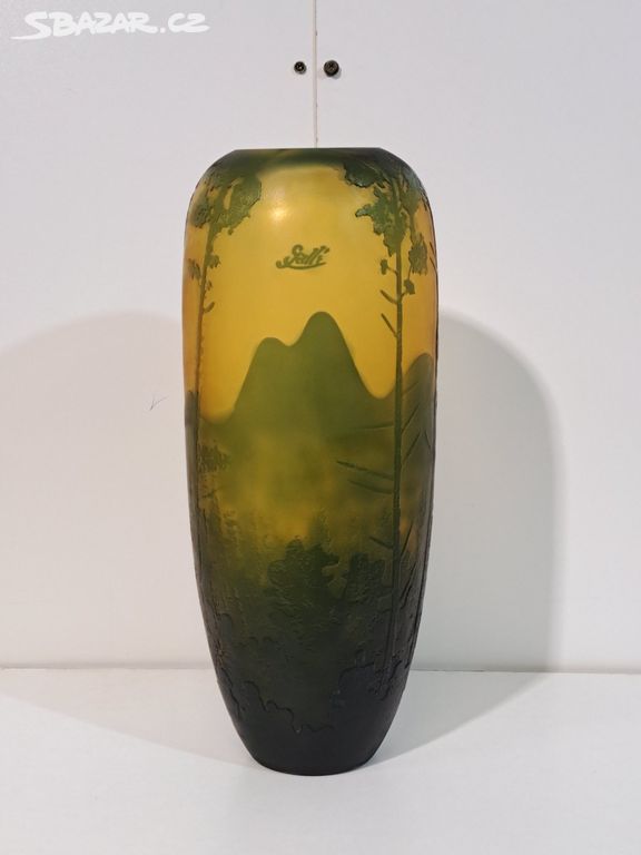 Velká skleněná váza GALLÉ Type 7349