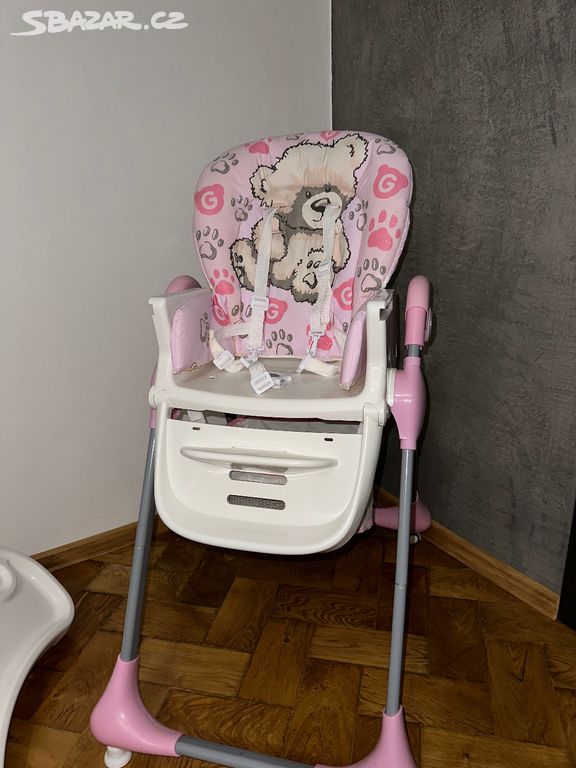 Dětská jídelní židlička G-mini Mellisa růžová