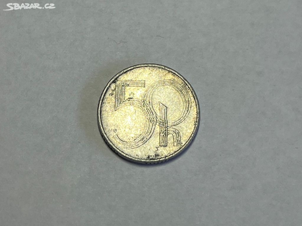 Mince Česko 50 haléřů 1993