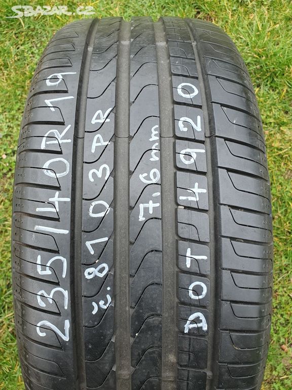 235/40/19 Letní pneu 1ks PIRELLI P7 CINTURATO 99%