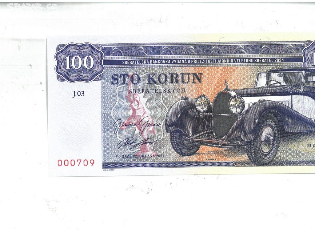 Bankovka ze sbírky Zapadlik BUGATTI ROYALE 41 1934