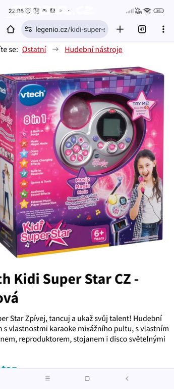 Mikrofon na stojanu Vtech Kidi Superstar 8v1