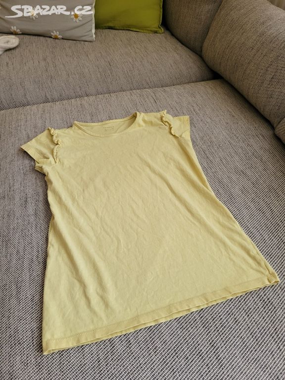 Dívčí žluté tričko s vol. zn.Fisherfield,v.146-152