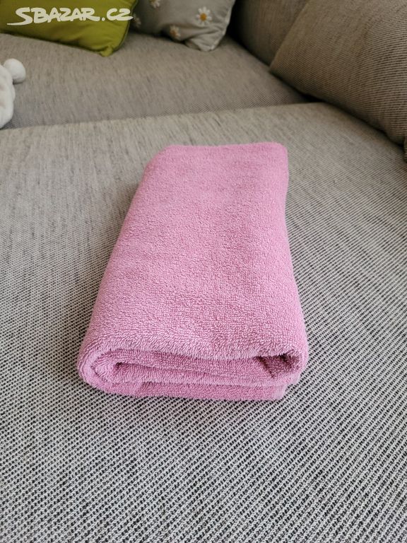 Růžová osuška zn. IKEA, 70x140 cm