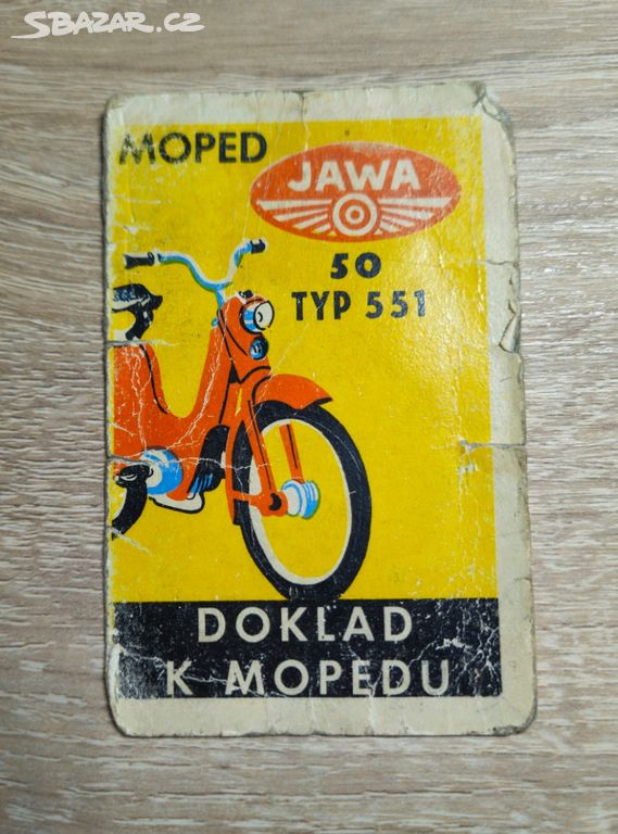 Doklad k Mopedu Jawa 50 (Typ 551)