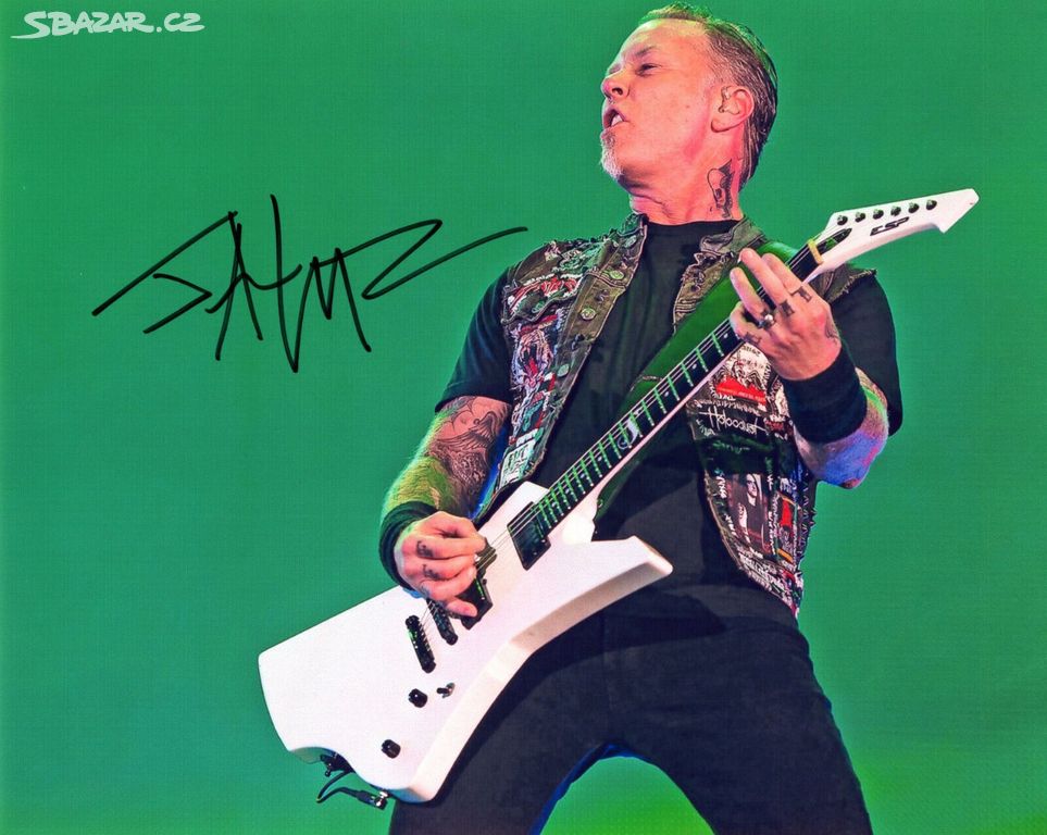 James Hetfield (Metallica) - foto s podpisem + COA