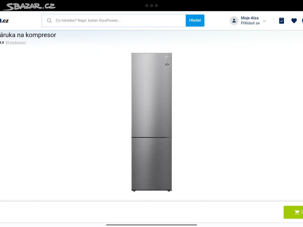 Prodám ledničku LG GBP62PZNBC