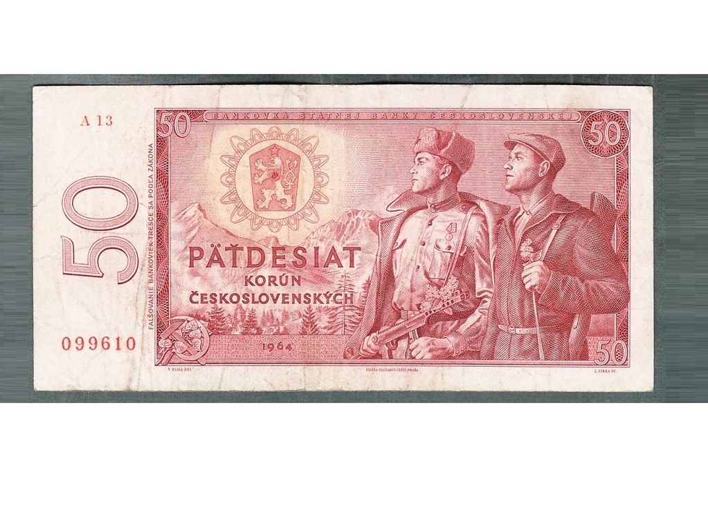 Staré bankovky 50 kčs 1964 VZÁCNÁ serie A !!!