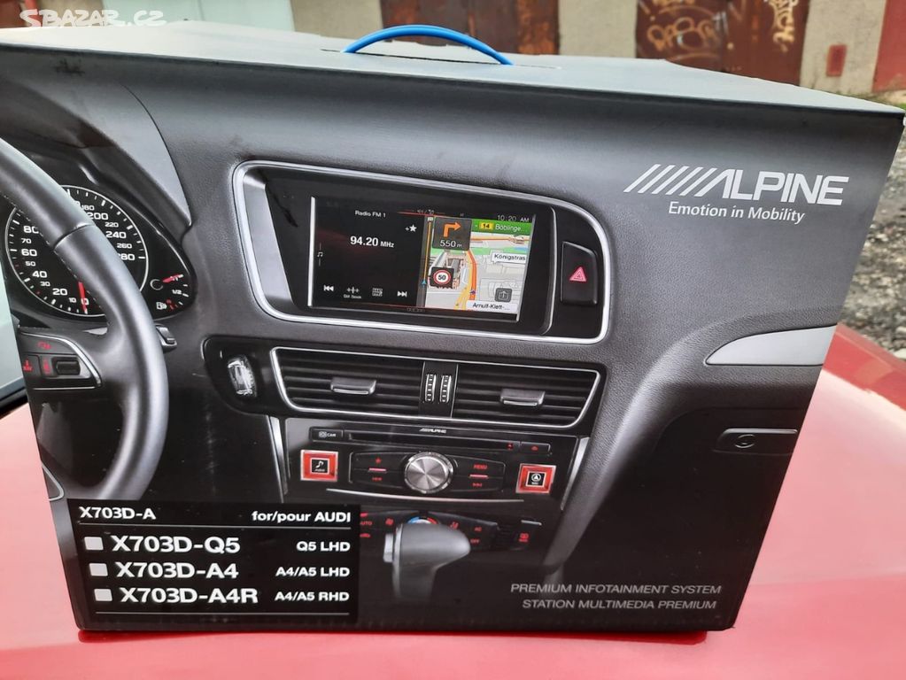 Navigační jednotka a rádio pro Audi Alpine X703D-A