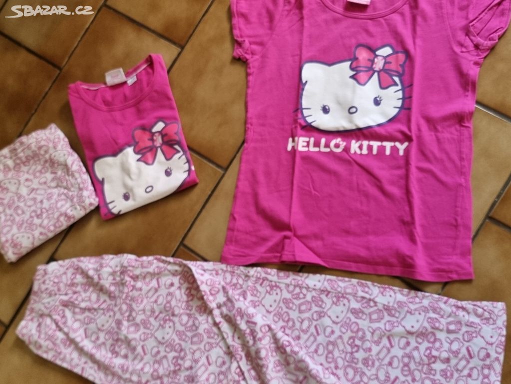 2x Pyžamo Hello Kitty C&A - Dvojčata -vel.-134/140