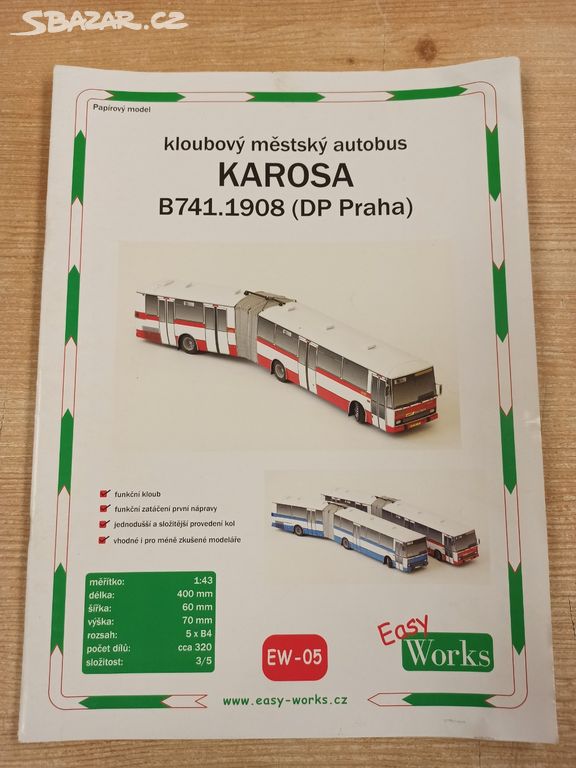 Papírový model autobusu KAROSA (DP Praha)