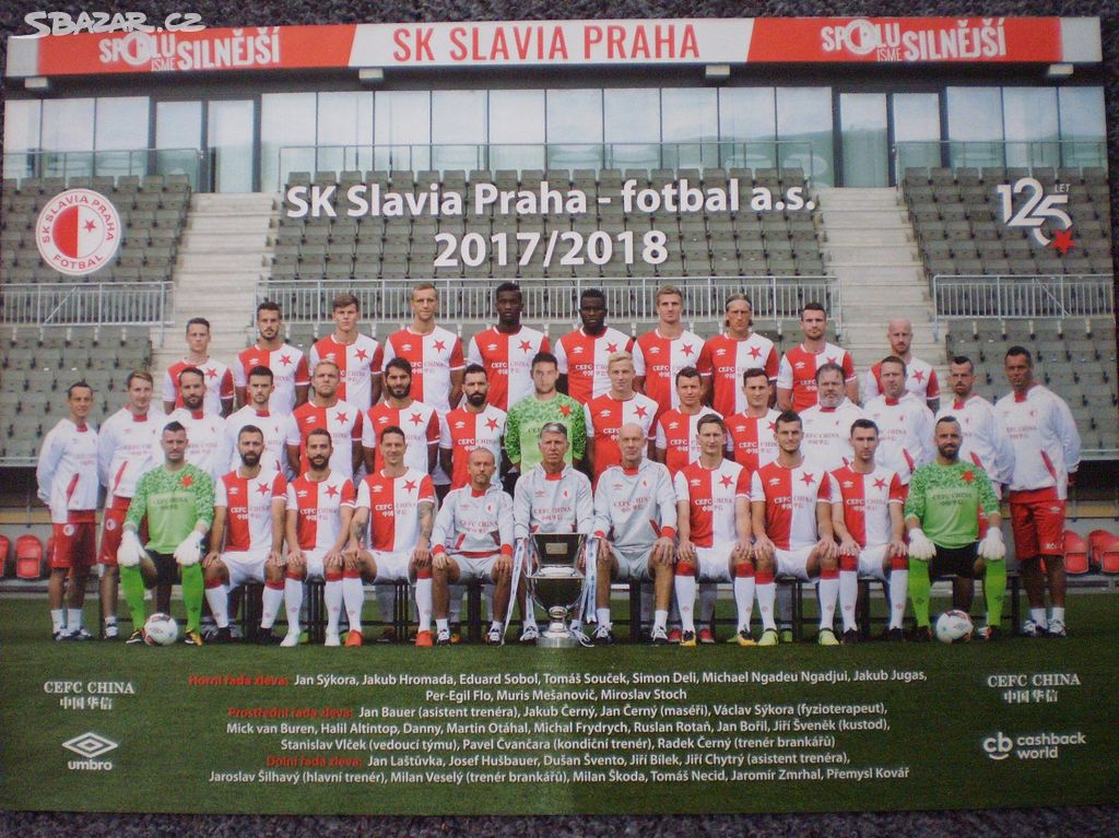 OFICIÁLNÍ PLAKÁT SK SLAVIA PRAHA FOTBAL 2017/2018
