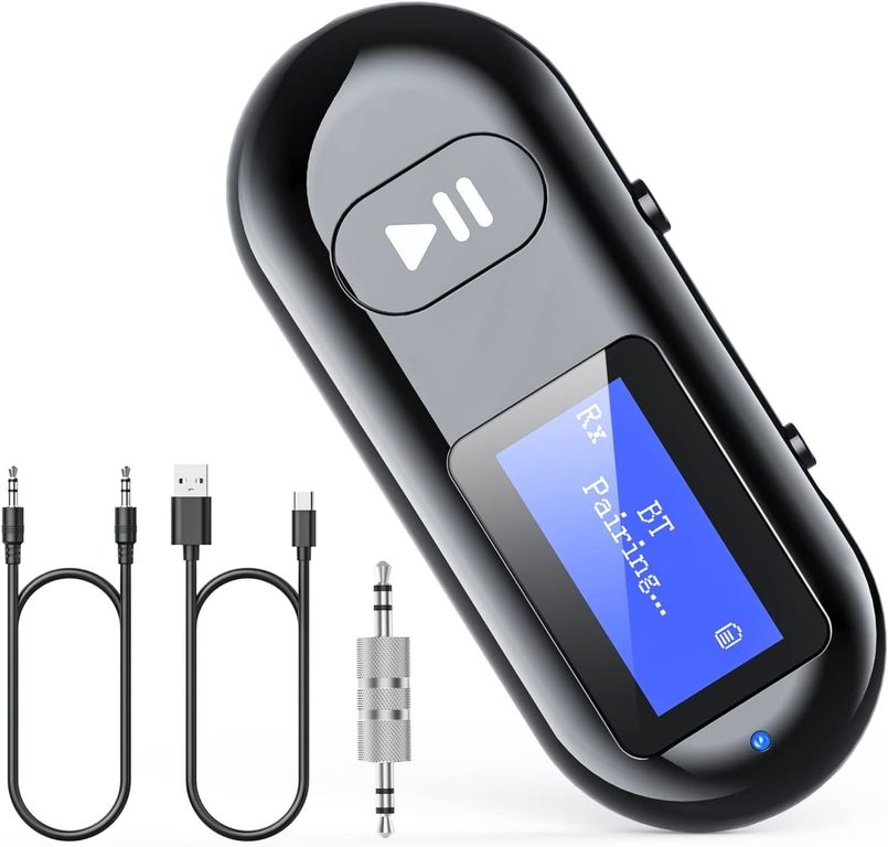 Behozel AUX Bluetooth adaptér přijímač s displejem