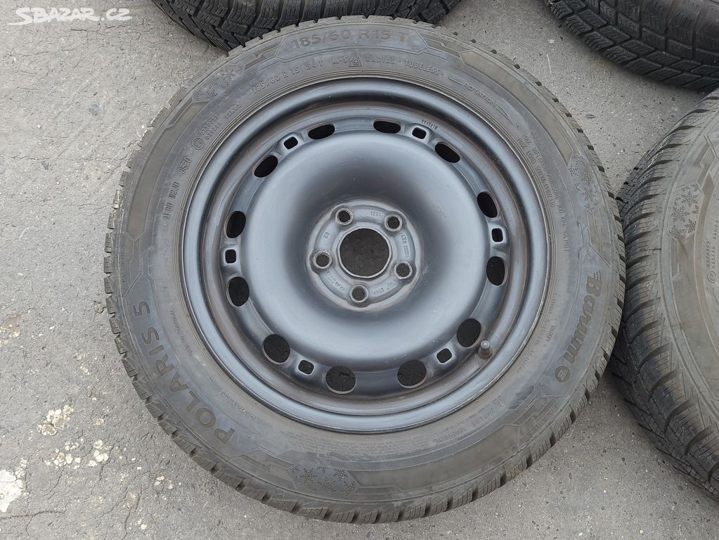 90% orig zimní kola 15" 5x100 Škoda Rapid, Fabia 3