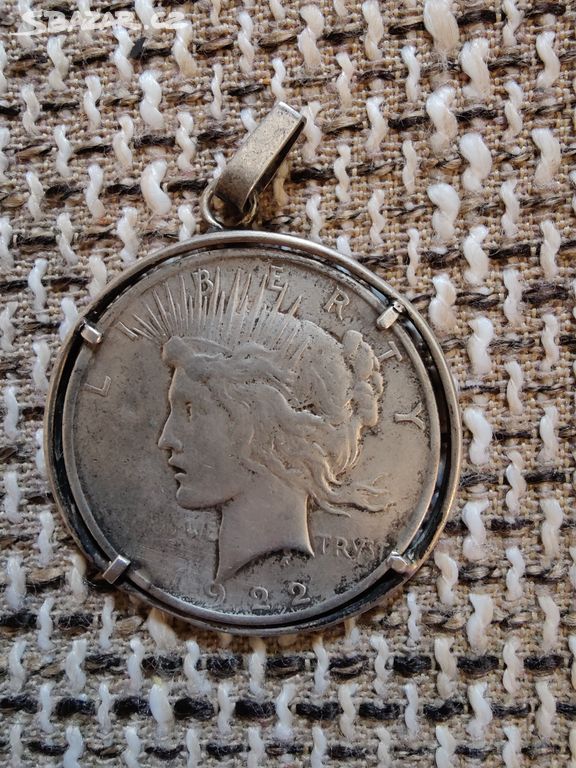 Mince 1oz Stříbro Eagle dollar Liberty přívěsek