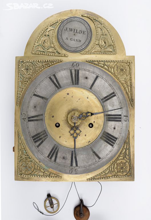 hodinový stroj barokní 1750 J.WILDE A GAND