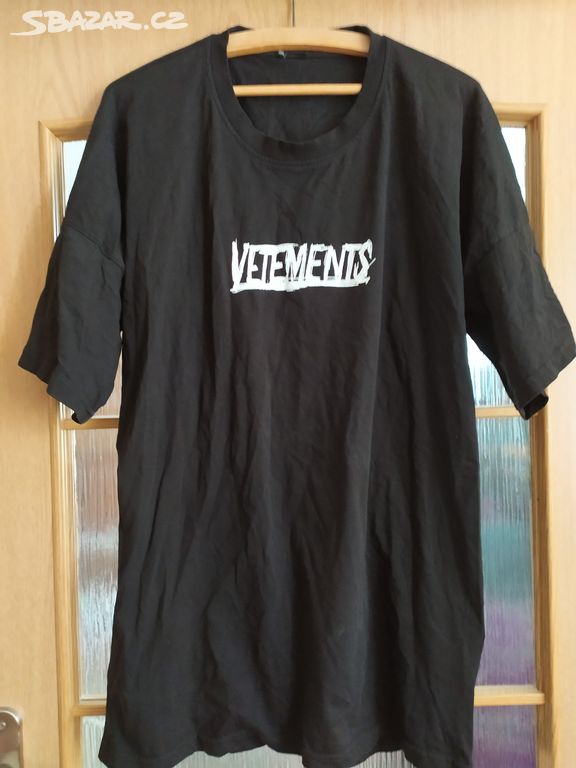 Bavlněné nové černé tričko Vetements vel.3XL