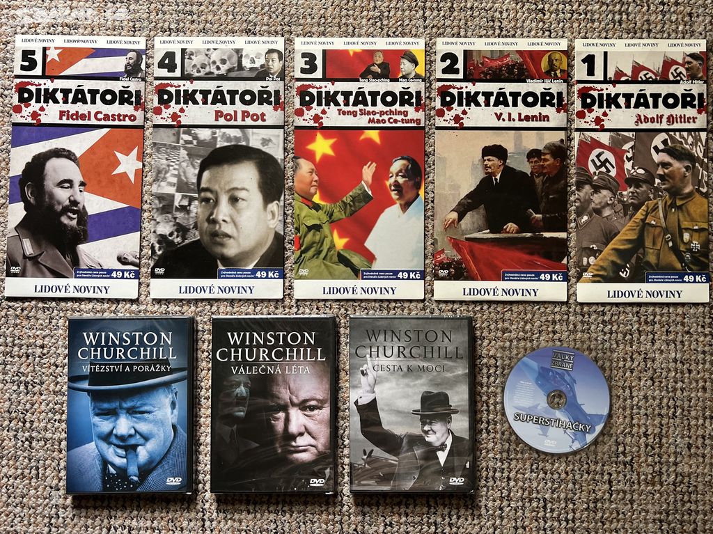 DVD Diktátoři a W. Churchill - sada 9 kusů