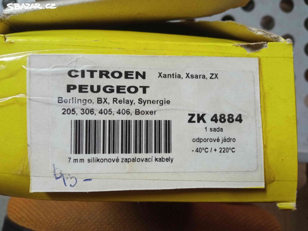 sada zapalovacích kabelů ZK 4884 CITROEN, PEUGEOT