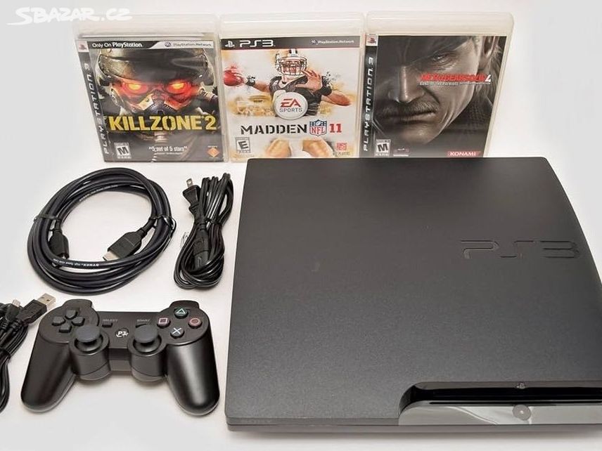 Top Sony PS 3 500 GB ovladac a dve hry jako nove