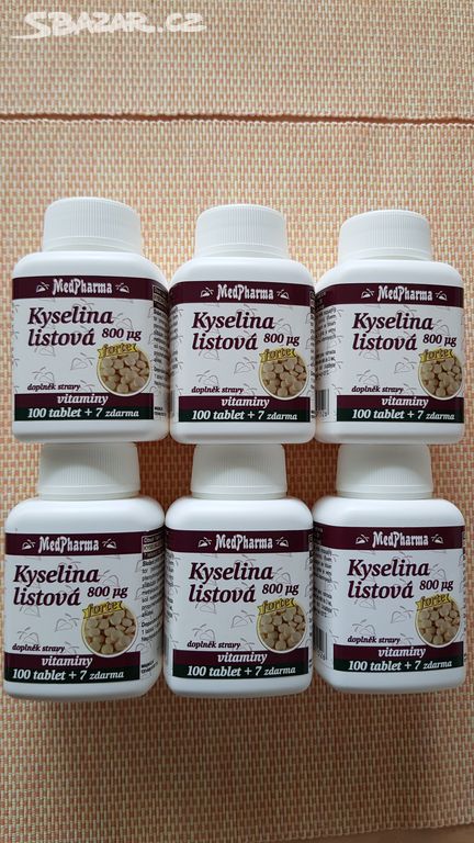 6x 107 tbl kyselina listová 800 mcg MedPharma