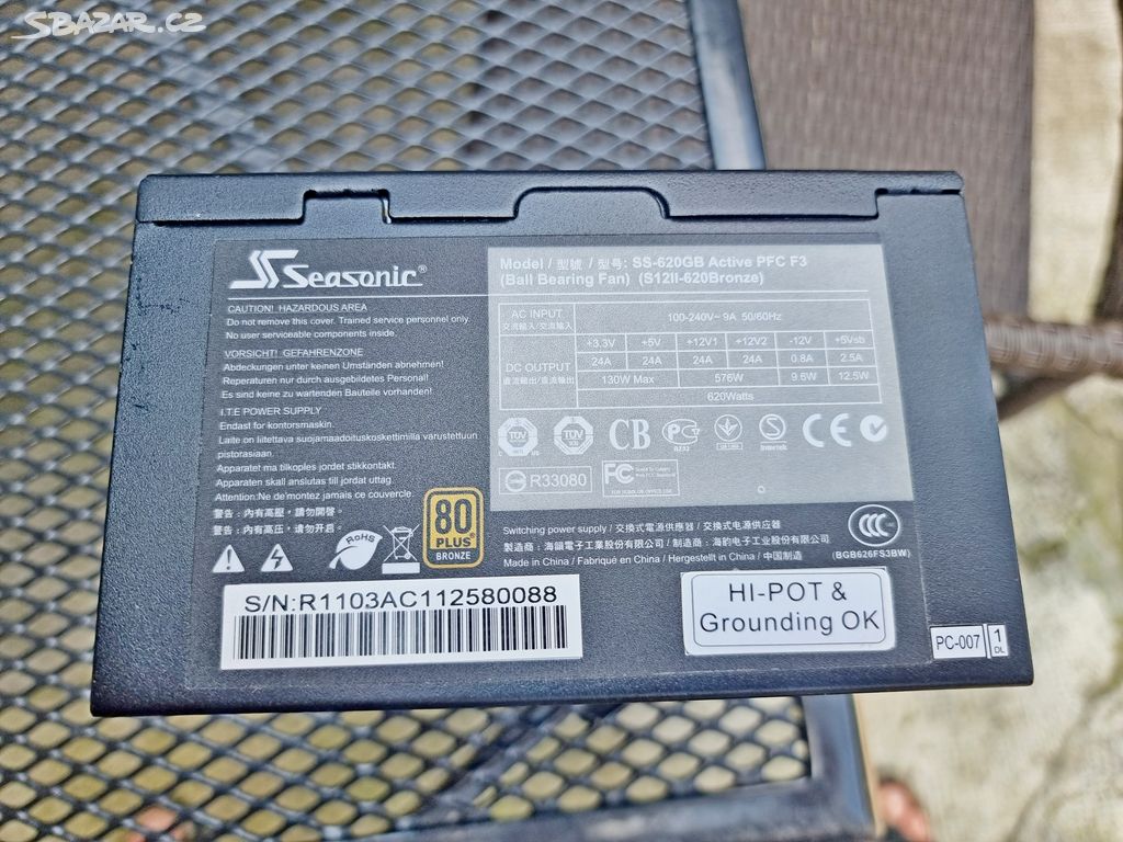 Zdroj Seasonic 620w Seasonic S12II Series SS-620GB