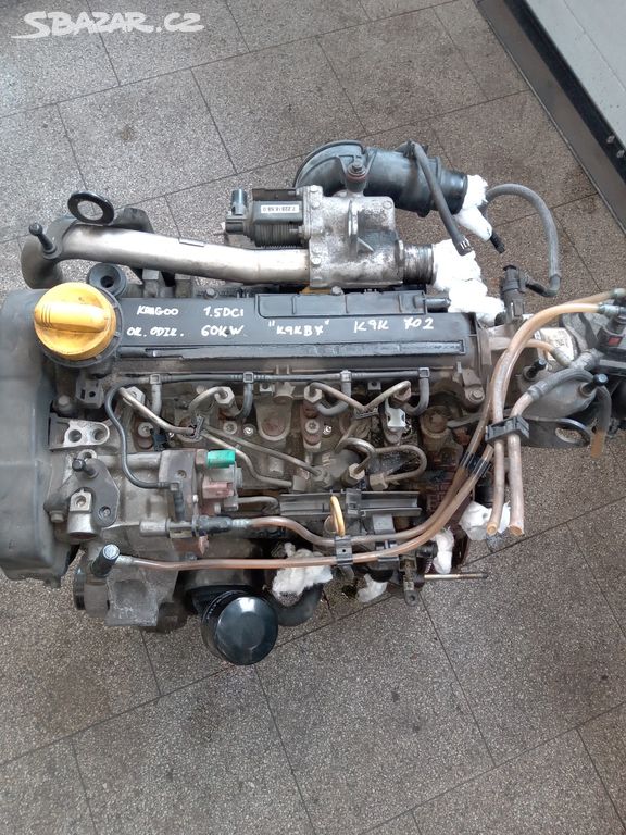 Motor Renault KANGOO 1.5DCi 60kW kód K9K 702