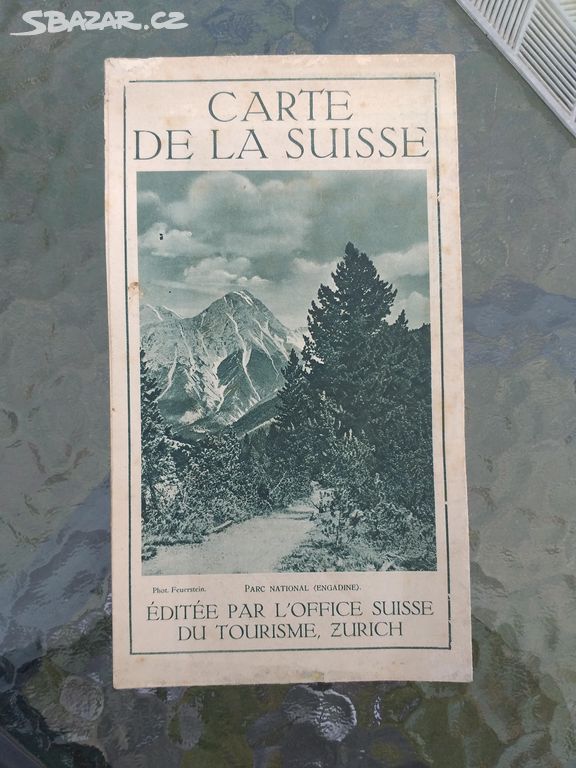 CARTE DE LA SUISSE 1921