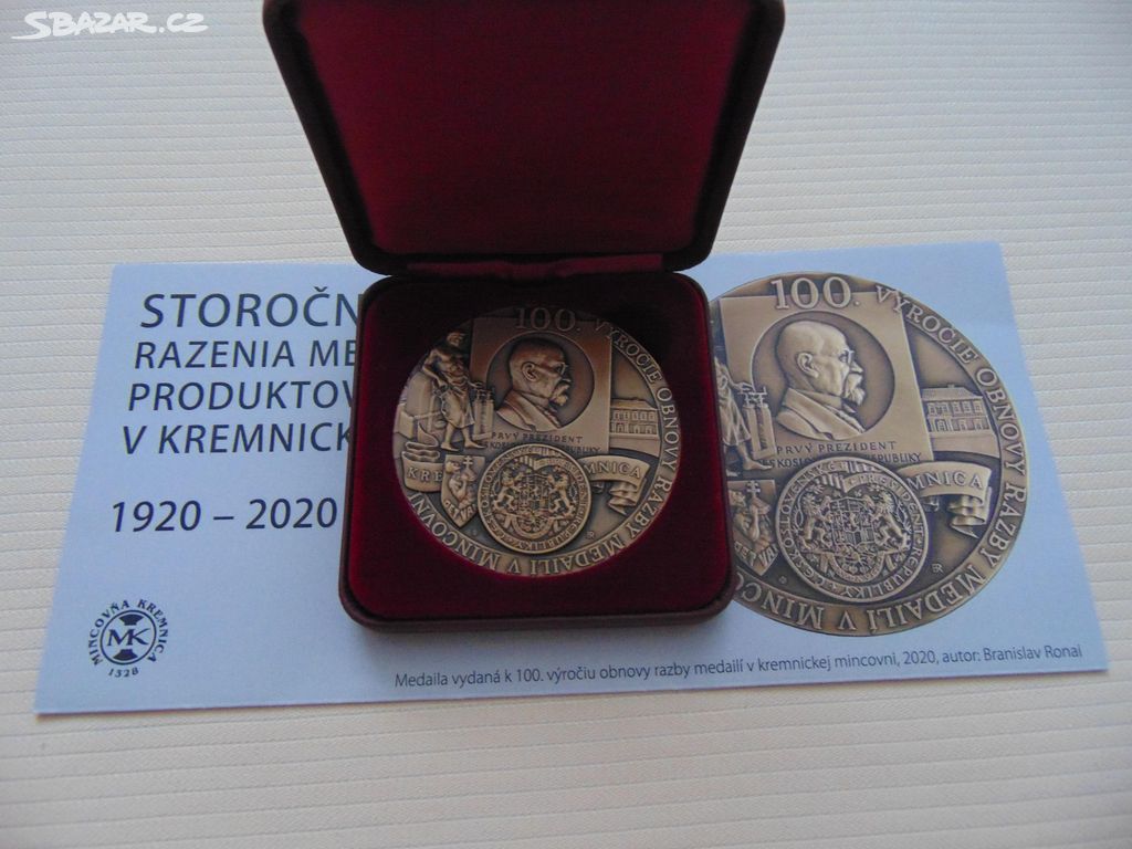 Ae Medaile TGM , ražba 2020 - Kremnice