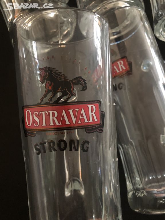 Pivní sklenice krygly 0,5 l OSTRAVAR STRONG