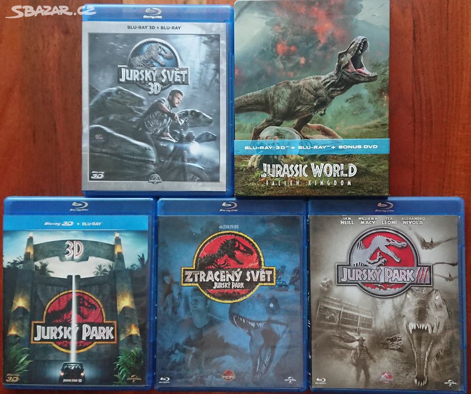 5x Jurský park na blu-ray