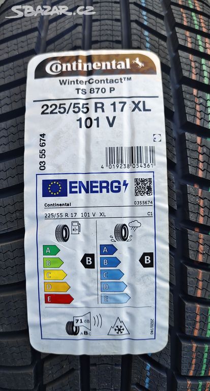 Nové zimní pneu 225/55r17 Bridgestone ,Continental