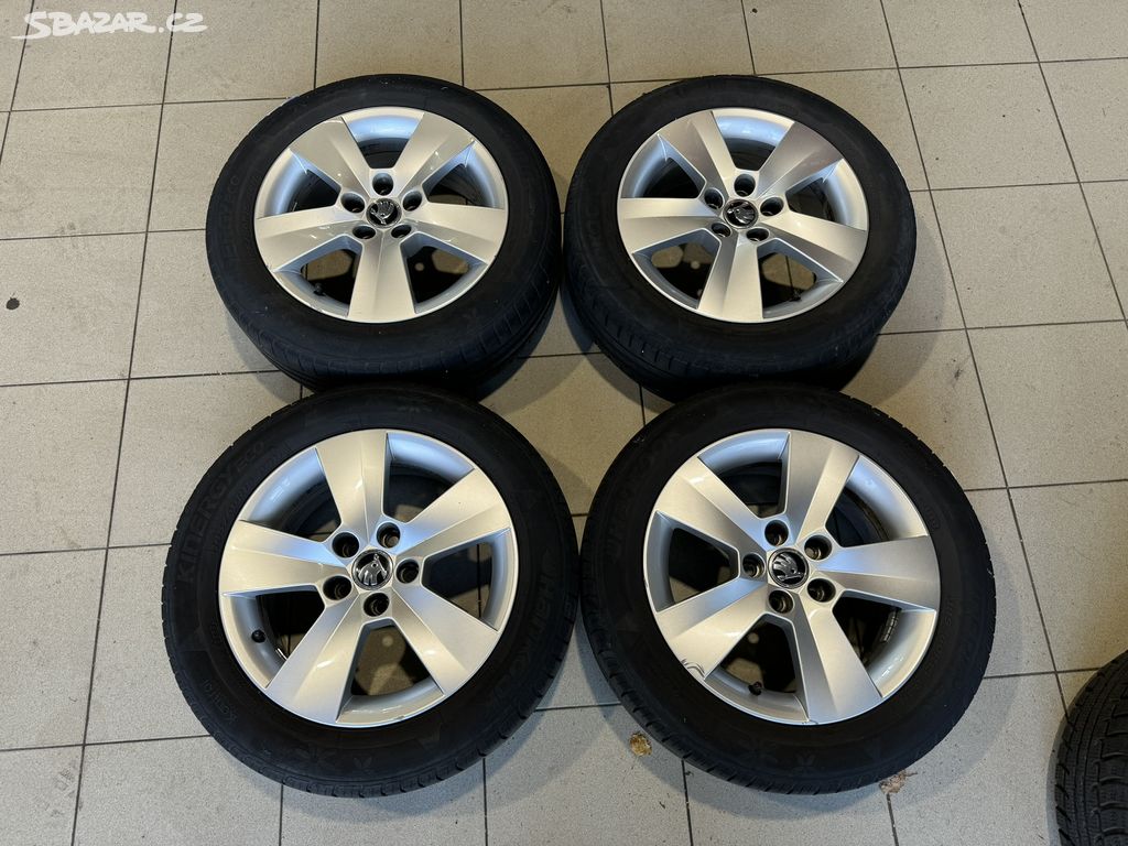 Alu kola Škoda MATONE R15 5x100 ET38 + letní pneu