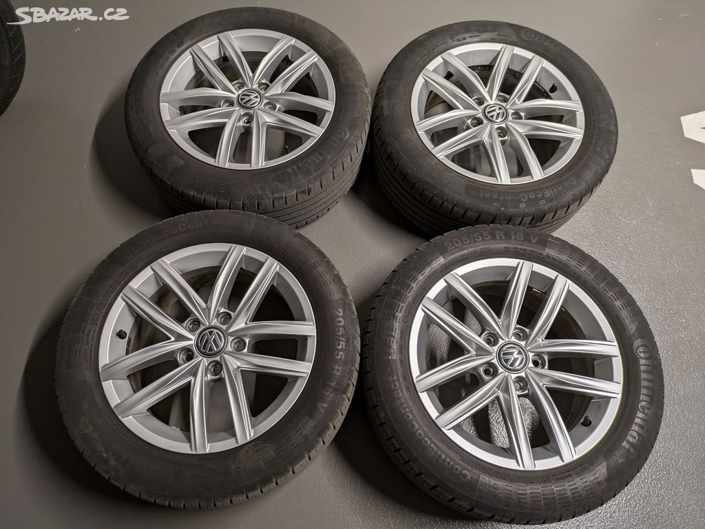 VW ALU kola 16" + Continental pneu 205/55R16