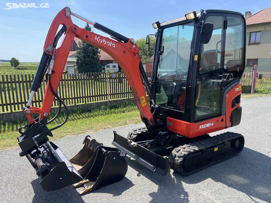 Minibagr Kubota KX 018-4 hyd.podvozek+hyd.svahovka