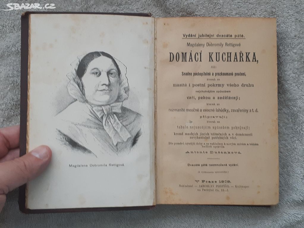 Rettigová DOMÁCÍ KUCHAŘKA 1908 - VYDÁNÍ JUBILEJNÍ!