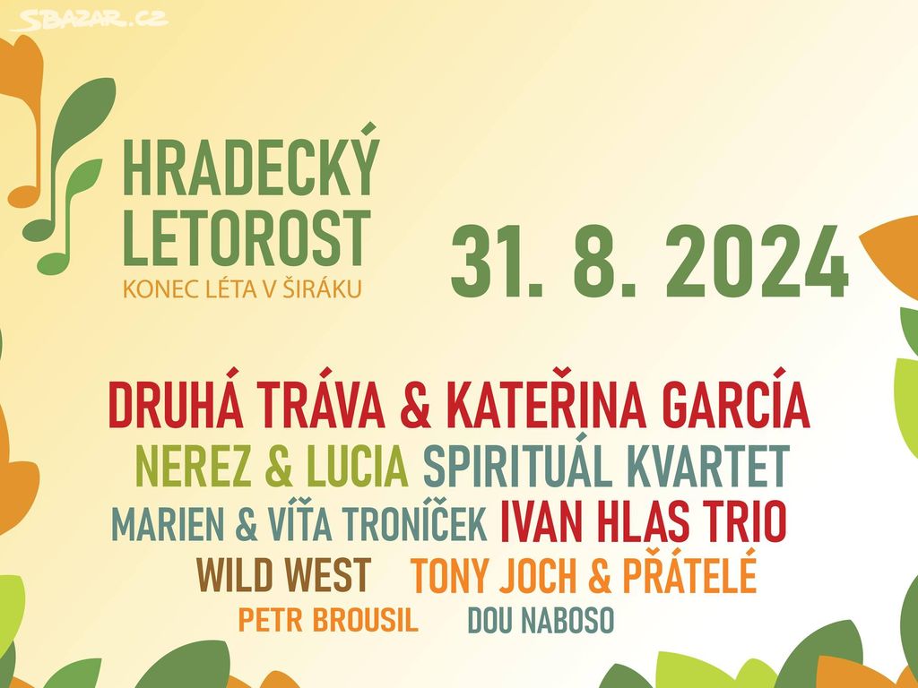 PRODÁM 2 VSTUPENKY NA FESTIVAL HRADECKÝ LETOROST