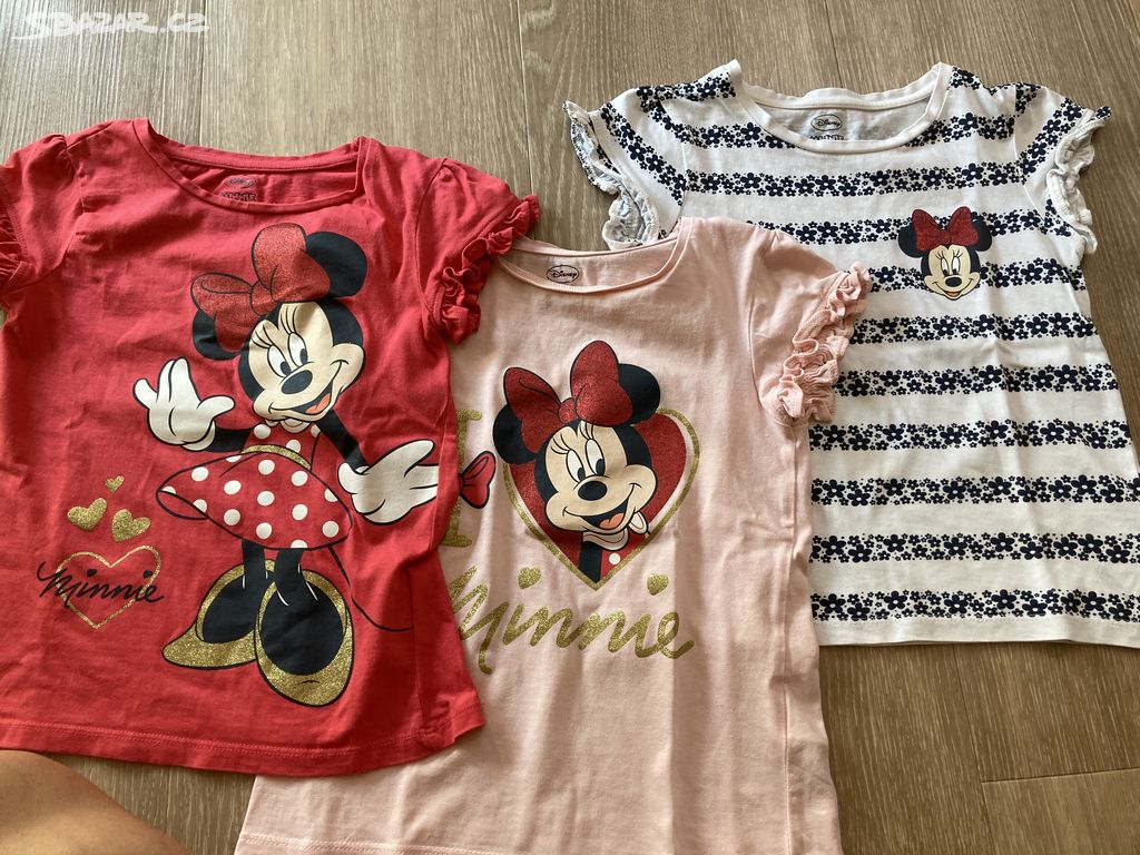 Set 3ks dětských triček s Minnie