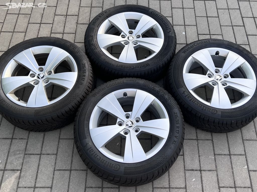 Superb -17" Triton+zimní 215/55 R17 Conti, DOT4822