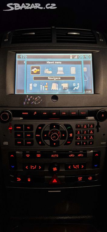 Peugeot 406 rádio navigace display