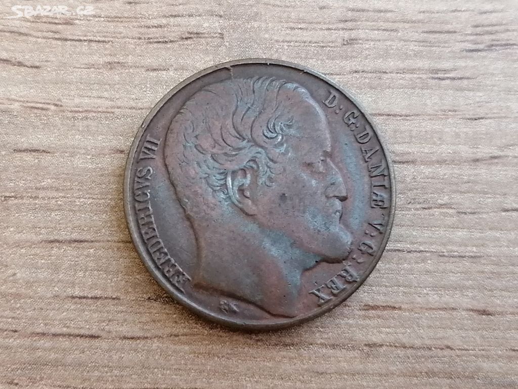 1 Skilling 1852 Dánské království král Frederik