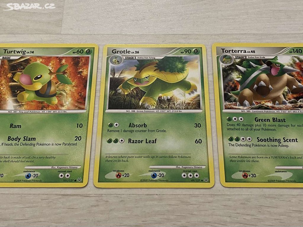 Pokémon karty - Turtwig Evolution