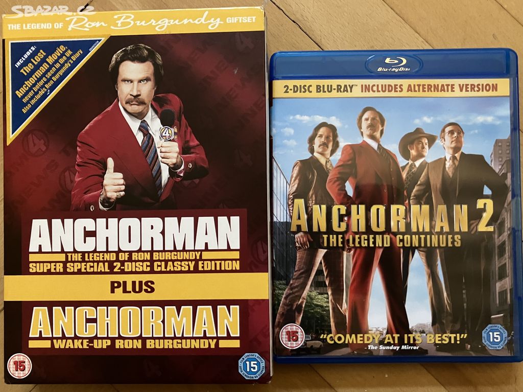 Anchorman 1+2 speciální edice DVD + blu-ray