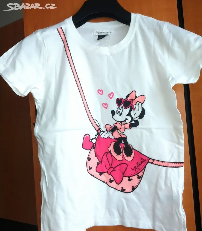 Nové bílé letní tričko Minnie Mouse Disney 134