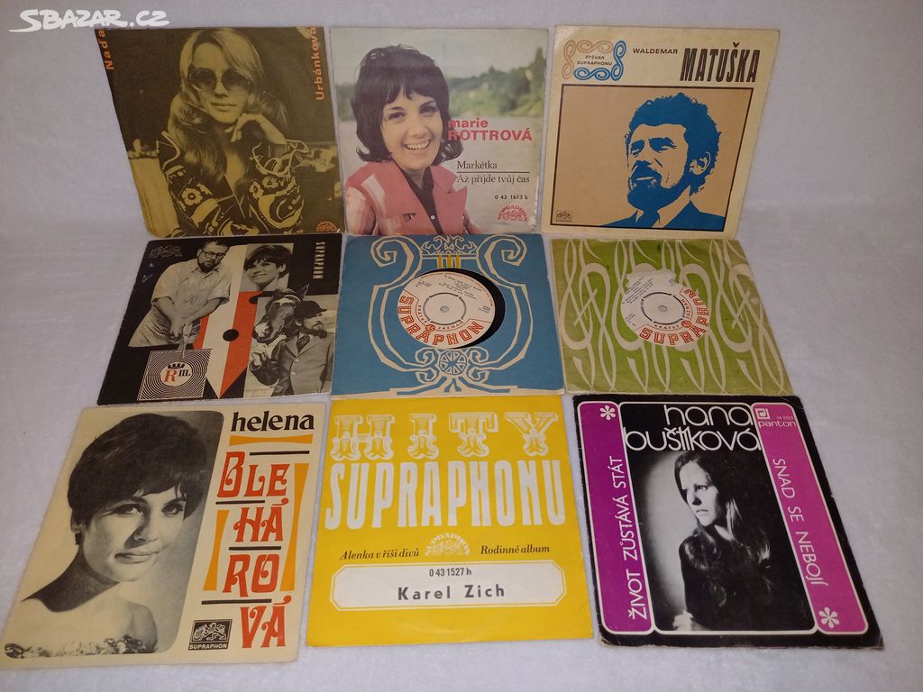 SP vinyl desky - Urbánková, Rotrová, Matuška, ...